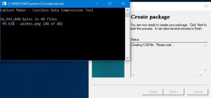 IExpress: Creation of the cabinet file