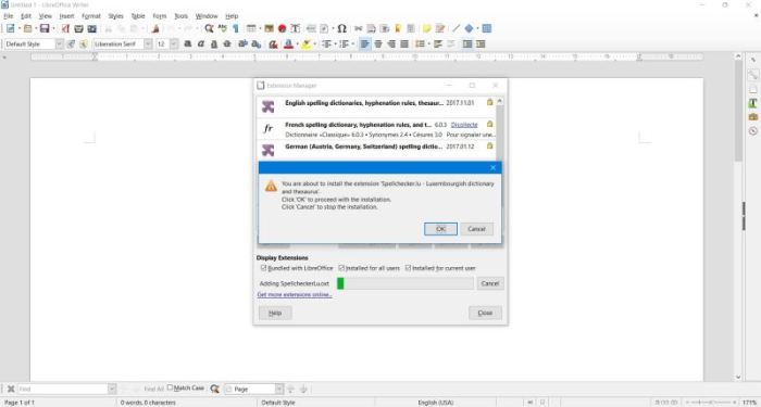 LibreOffice Luxembourgish spellchecker