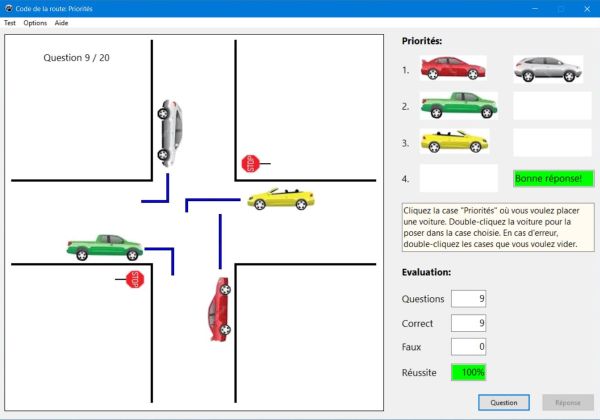 Driving license test: Right of way at a road crossing exercises