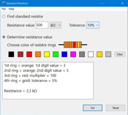 Electronics: Resistance determination based on color bands