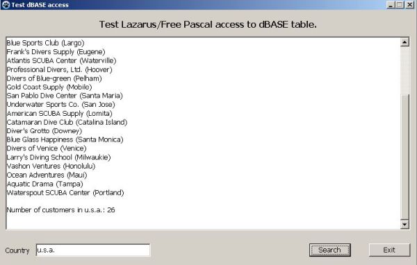 Simple Lazarus dBase appliaction: Reading a DBF file [3]