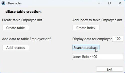 Simple Lazarus dBase appliaction: Creating a DBF file [4]