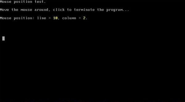 Free Pascal mouse support on DOS: Mouse movement position
