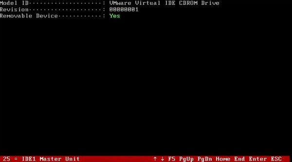 AIDA system information tool on FreeDOS: CD-drive information