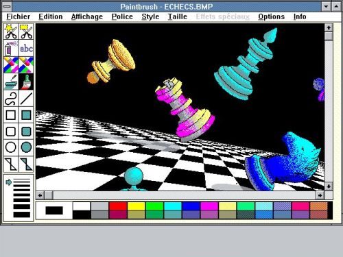 Paint applications for Windows: Windows 3.0 - Microsoft Paintbrush