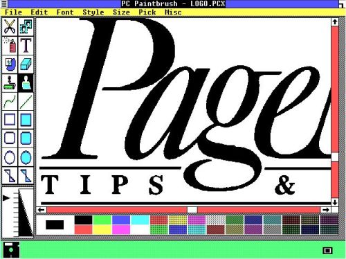 Paint applications for Windows: Windows 1.x - Microsoft Paintbrush 1.05 for Windows 1.x/2.x