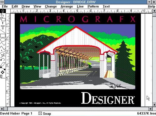 Paint applications for Windows: Windows 3.0 Multimedia Edition - Micrografx Designer [1]