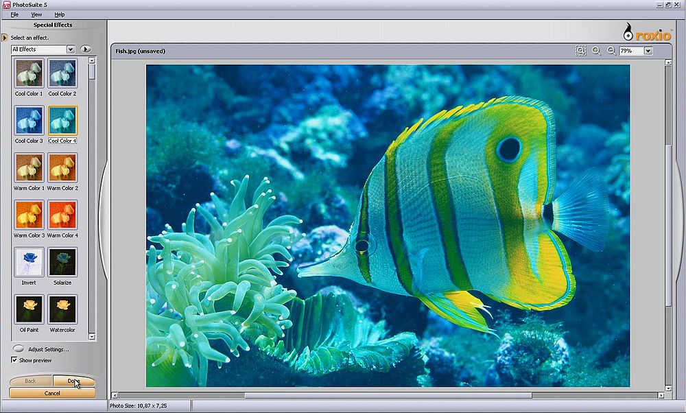 Roxio Photosuite on Windows XP: Photo editing - Photo transformation