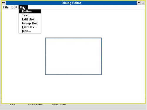 Microsoft Excel on OS/2 1.3 - Dialog Editor