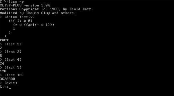 XLISP-PLUS on FreeDOS: Running the 32-bit interpreter