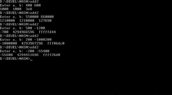 NASM on FreeDOS: Running a 32-bit assembly and C 'Add 2 integers' program