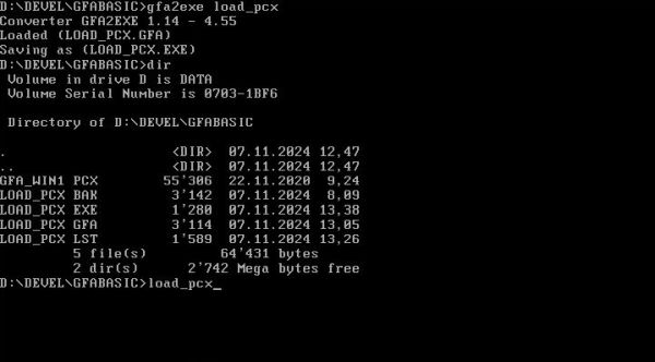 GFA-BASIC on FreeDOS: Compiling a GFA file