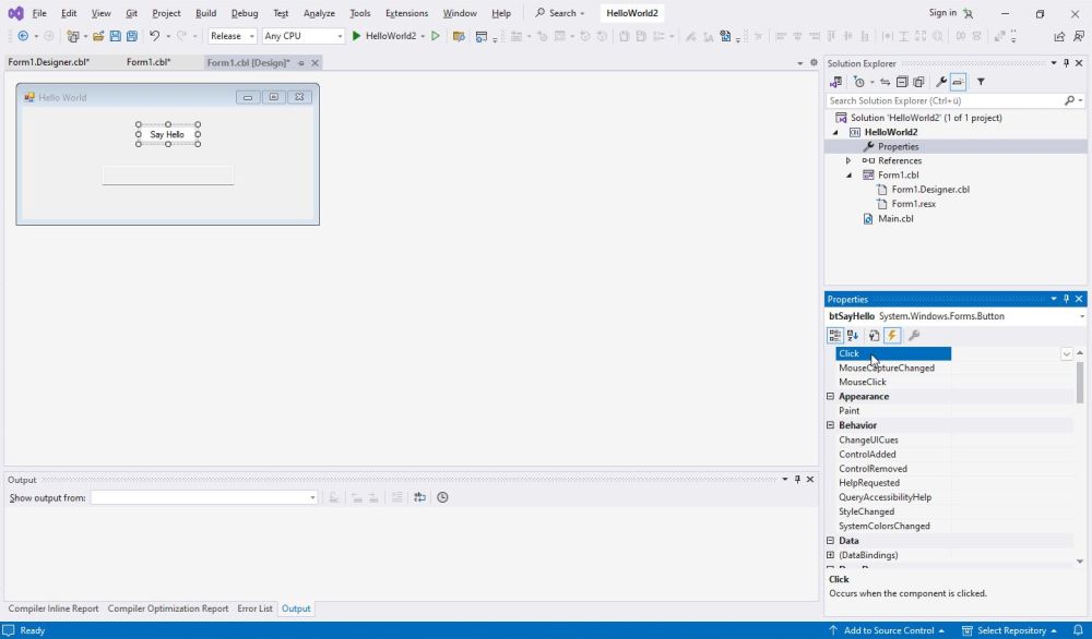 Micro Focus Visual Cobol Windows 11 - Visual Studio: Creating a Windows Forms (.NET) COBOL Application [4]