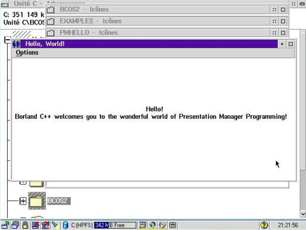 Borland C++ on OS/2 2.11: Running a Presentation Manager application