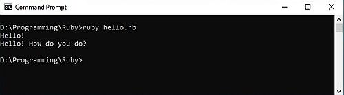 Ruby on Windows 10: Running a Ruby script in Windows Command Prompt