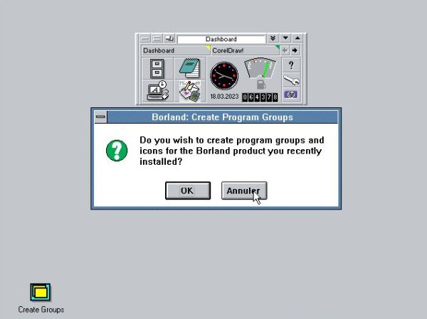 Using Borland C++ 3.1 on Windows 3.0: Installation - Do NOT create a Borland C++ program group!