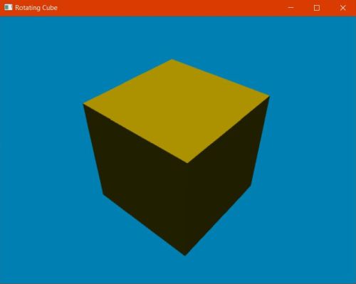 Oxygen Basic on Windows 10 - Rotating cube application