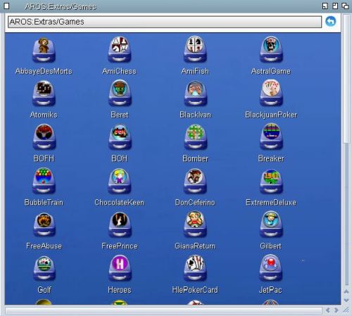Running AROS One: Gaming software
