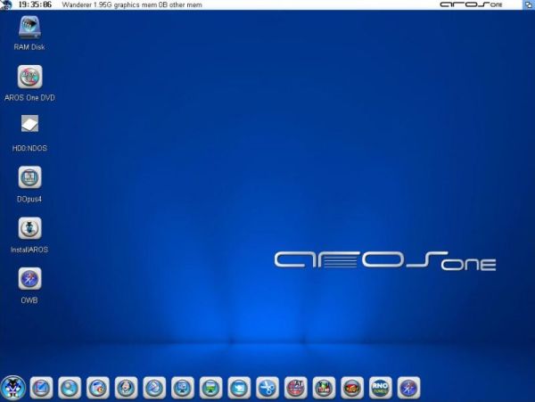 Installation of AROS One: Booting from the installation DVD