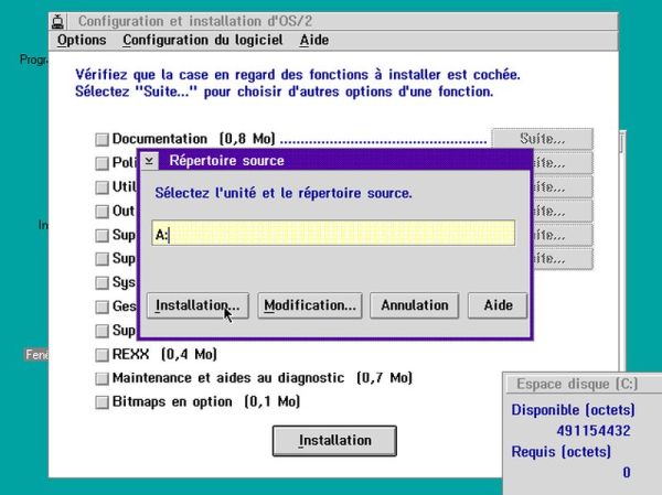 Adding CD support to OS/2 2.x: Indicating the source drive with the OS/2 installation files