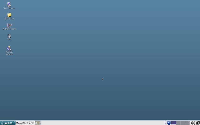 Solaris 10 desktop after having changed the screen resolution