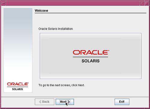 Installing Solaris 10: Welcome screen introducing the definitive installation process