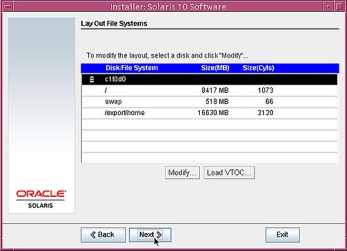 Installing Solaris 10: partitioning - Filesystems layout