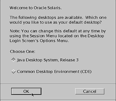 Installing Solaris 10: Selecting a desktop