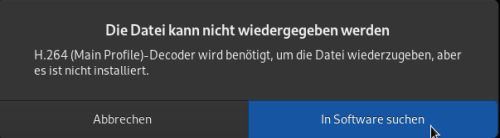 MP4 videos on openSuse: Missing H.264 codec