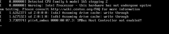 SMBus Host Controller error on CentOS 7 running on VMware