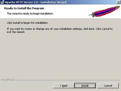 Apache on Windows 2000: Installation - Ready to install