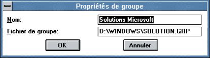 Windows 3.0 Program Manager: Renaming a program group [2: Original group properties]