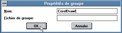 Windows 3.0 Program Manager: Creating a program group [3: Naming the group]