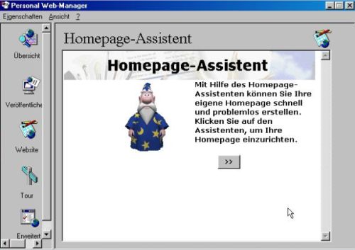 Microsoft PWS on Windows 98: Persoanl Web Manager may be used to build your own homepage