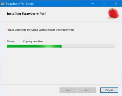 Strawberry Perl installation: File copy