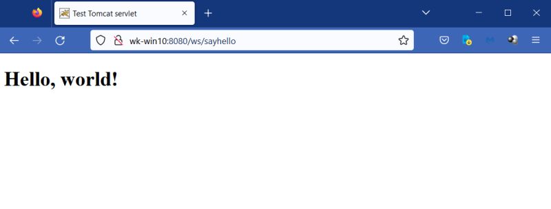 Tomcat: Running a servlet in Firefox browser