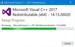 VC15 Redistributable installation